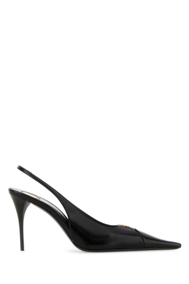 Black Leather Pumps 1