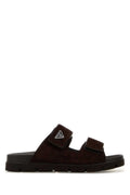 Dark Brown Suede Sandals 1