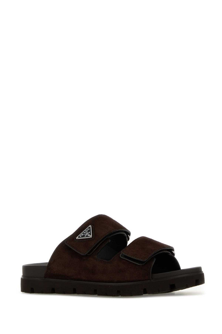 Dark Brown Suede Sandals 2