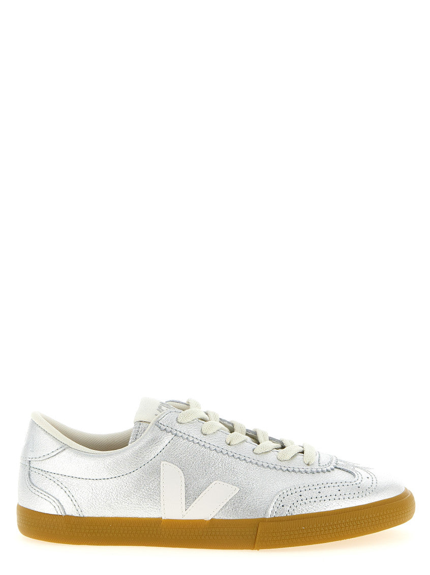 Silver Lace Up Sneakers 1