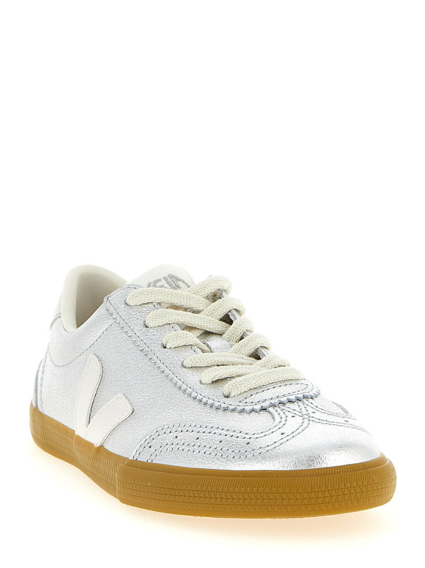 Silver Lace Up Sneakers 2