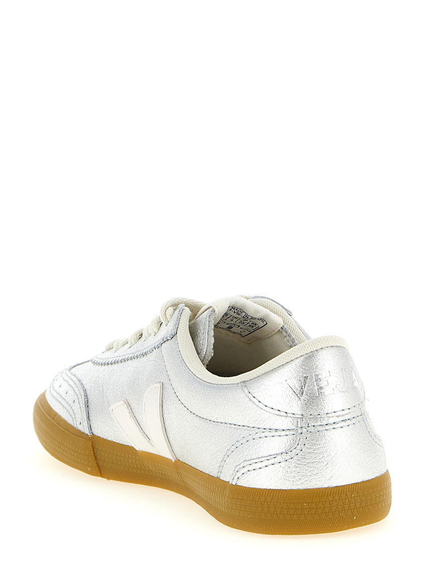 Silver Lace Up Sneakers 3