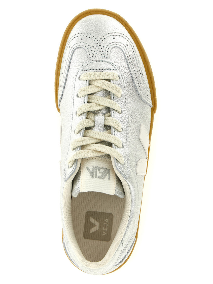Silver Lace Up Sneakers 4