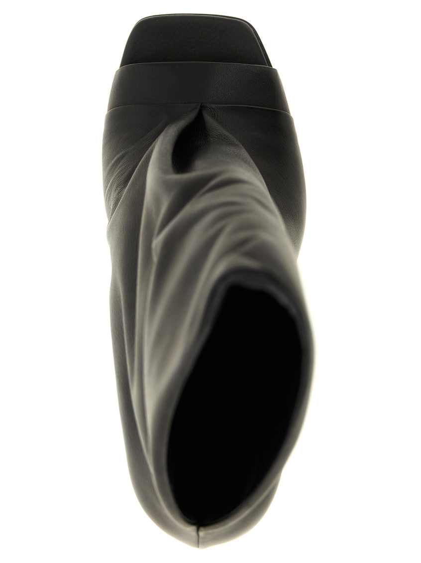 Black Leather Heels 4