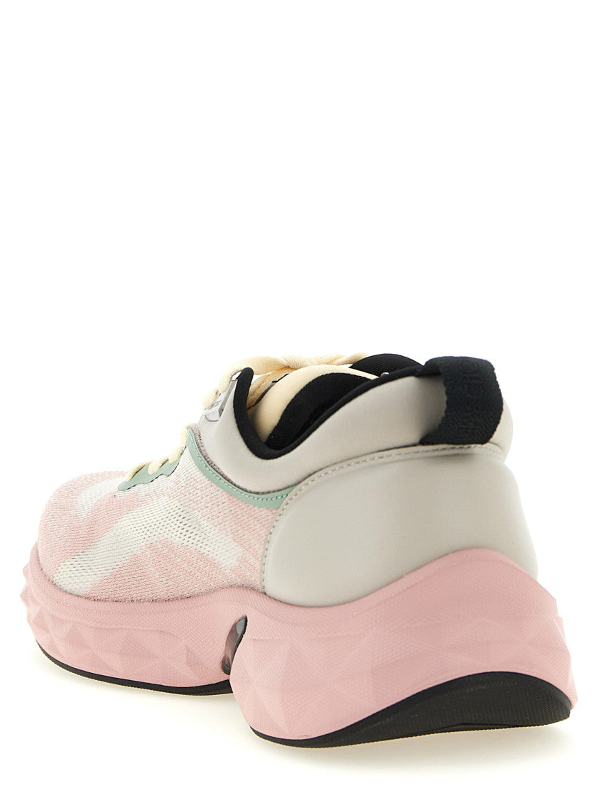 Pink Lace Up Sneakers 3