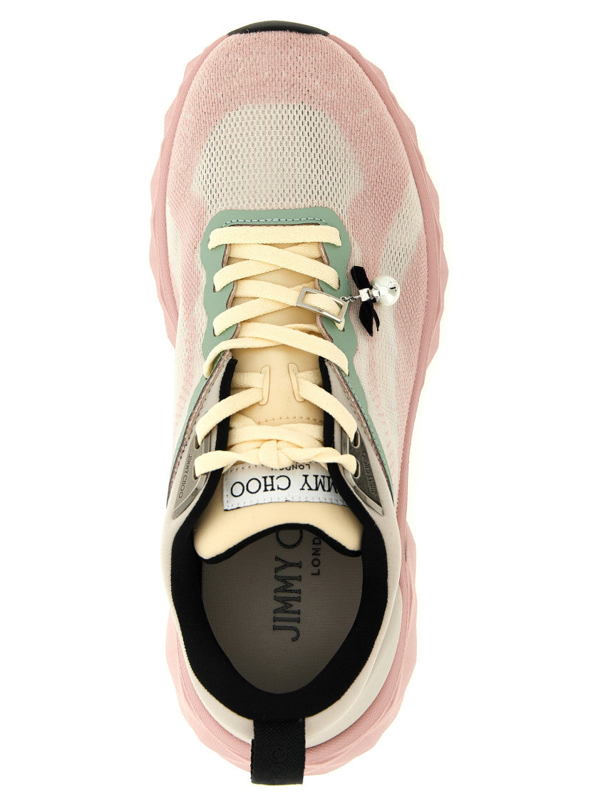 Pink Lace Up Sneakers 4