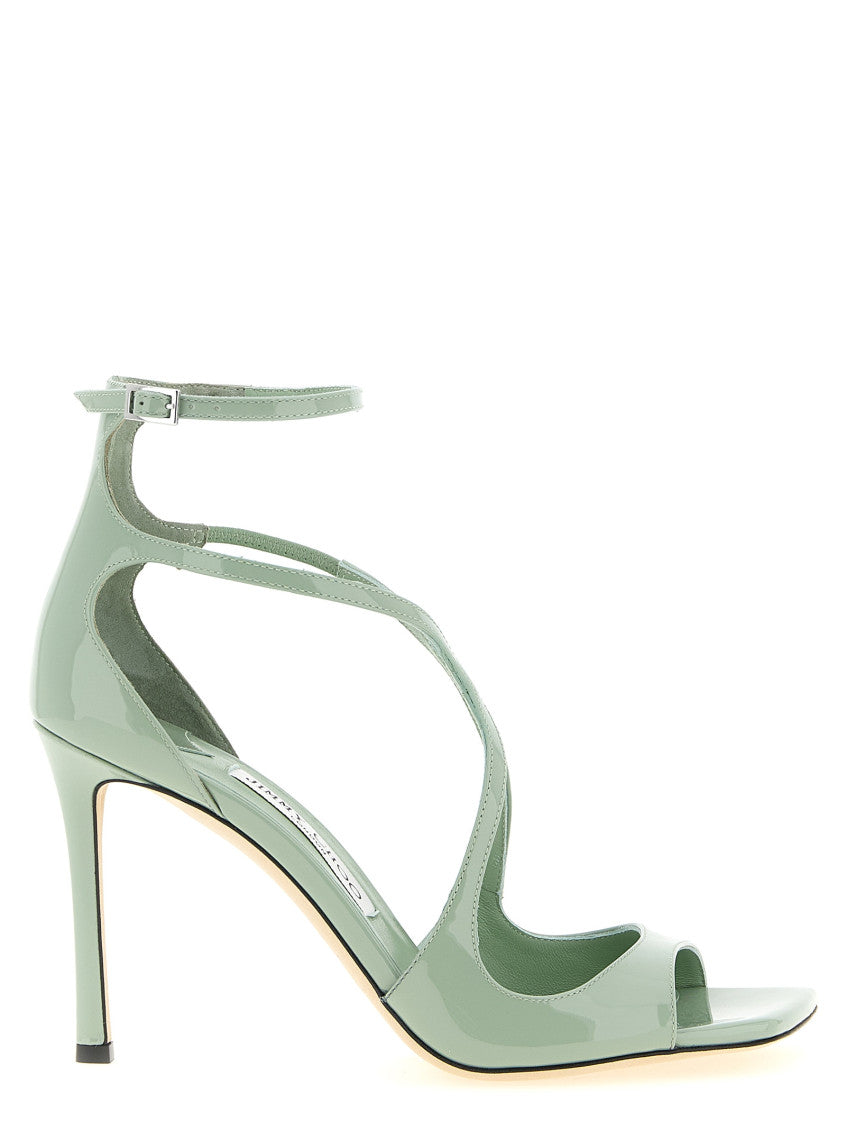 Green Open Toe Heels 1