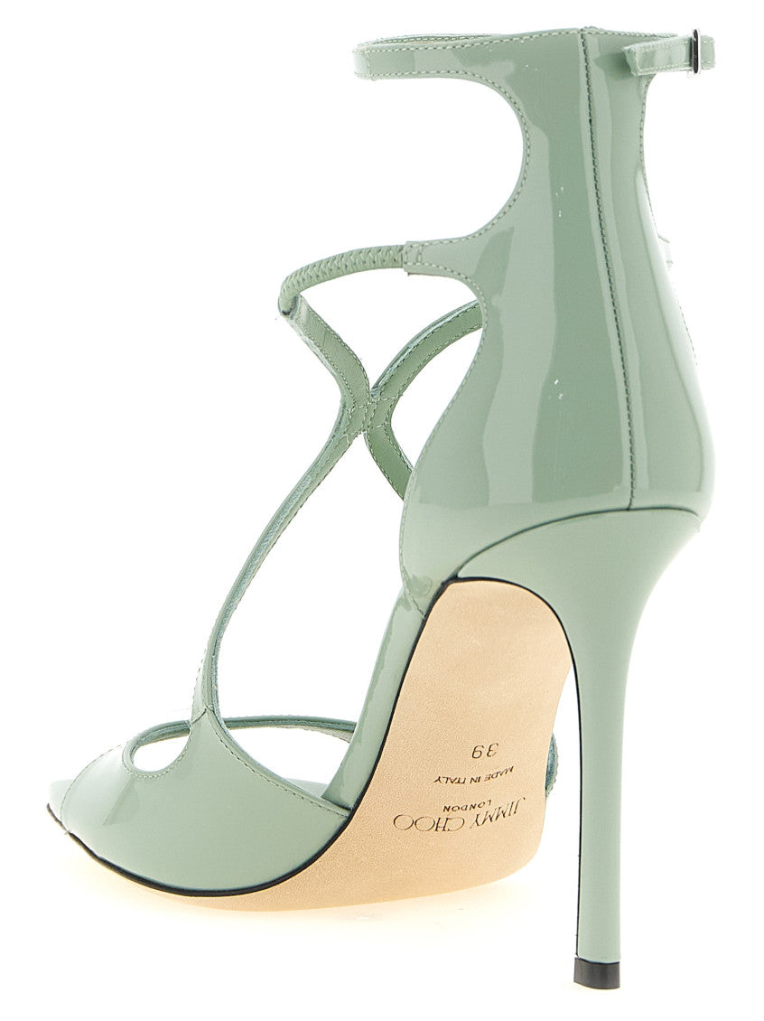 Green Open Toe Heels 3