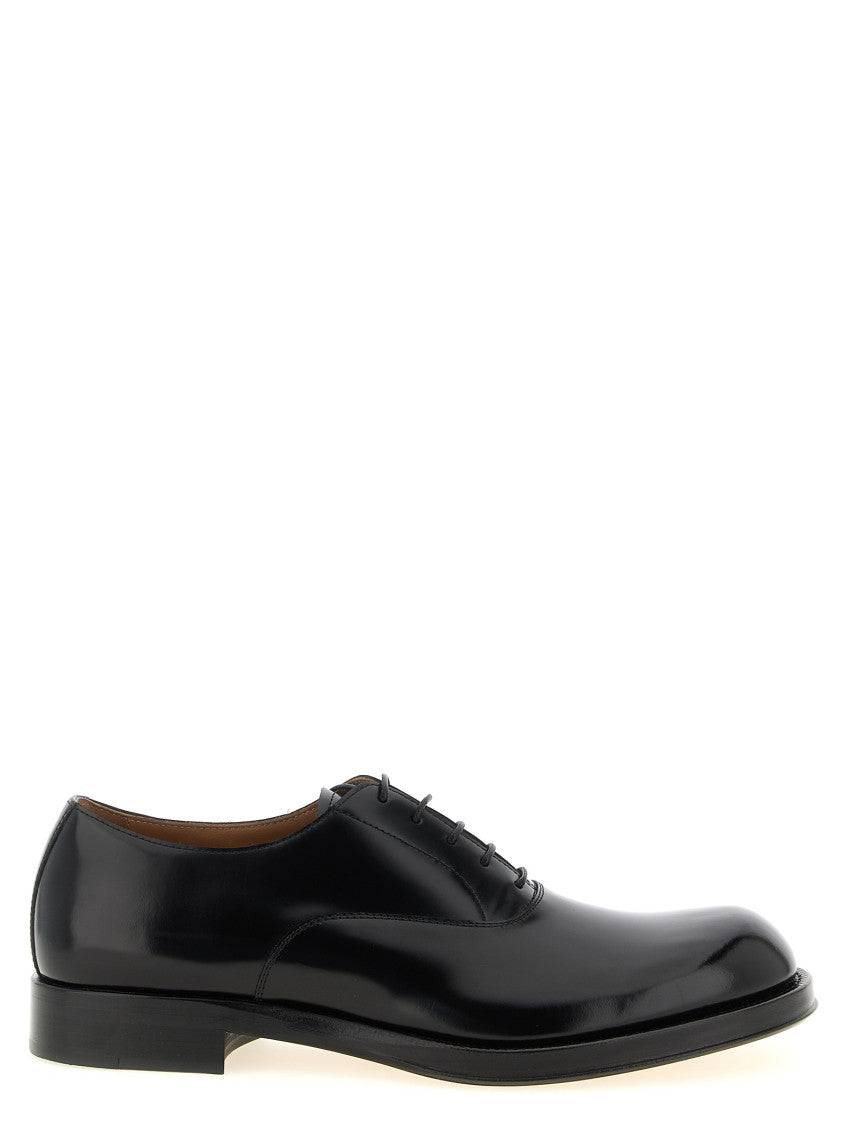 Black Leather Lace-Up Shoes 1