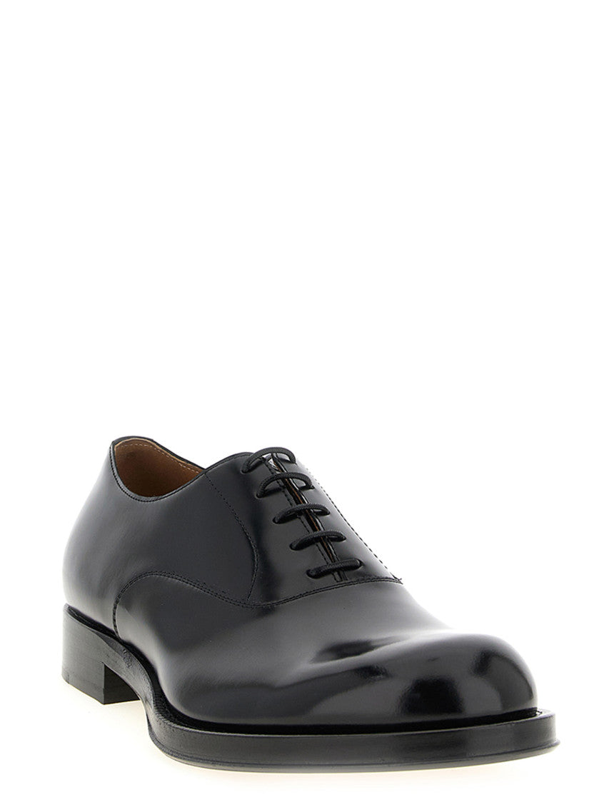 Black Leather Lace-Up Shoes 2