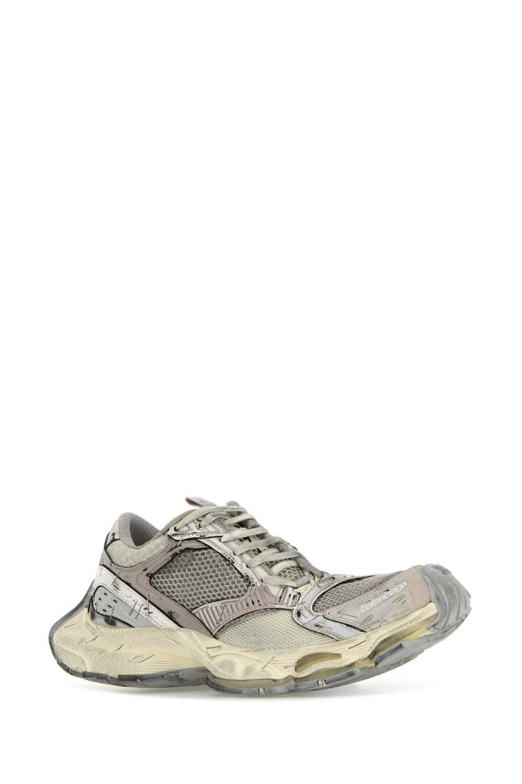 Grey Lace Up Sneakers 2