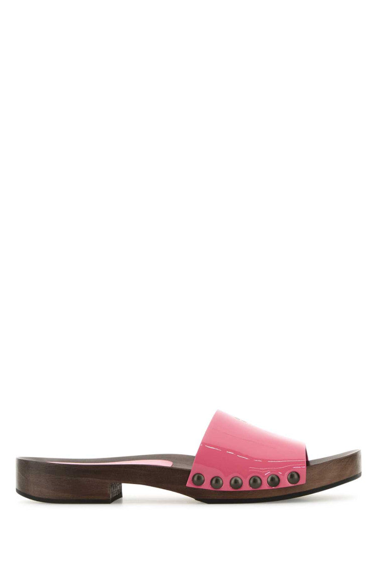 Pink Leather Sandals 1