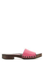 Pink Leather Sandals 1
