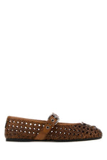 Brown  Leather Ballet Flats 1