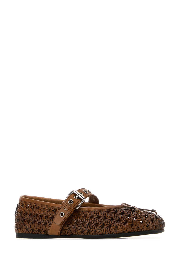 Brown  Leather Ballet Flats 2