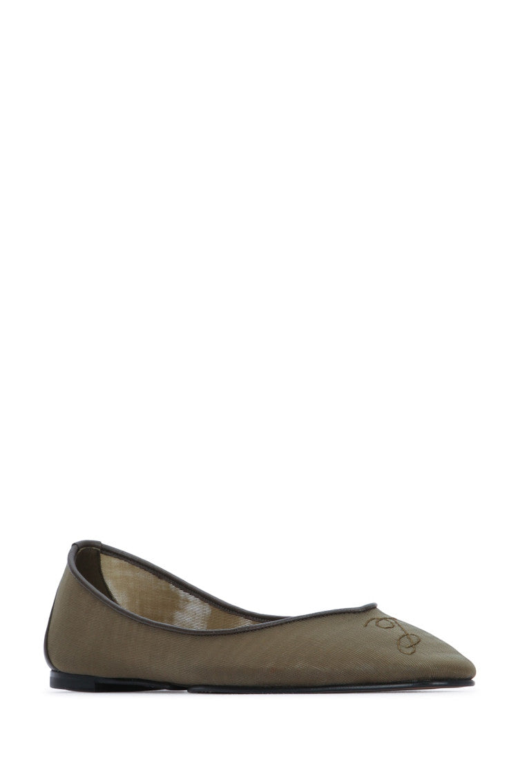 Grey Slip On Ballet Flats 2