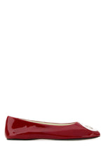 Burgundy Slip On Ballet Flats 1