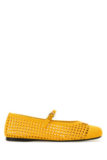 Yellow Crochet Ballet Flats 1