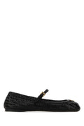Black Leather Ballet Flats 1