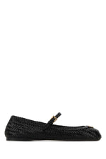 Black Leather Ballet Flats 1