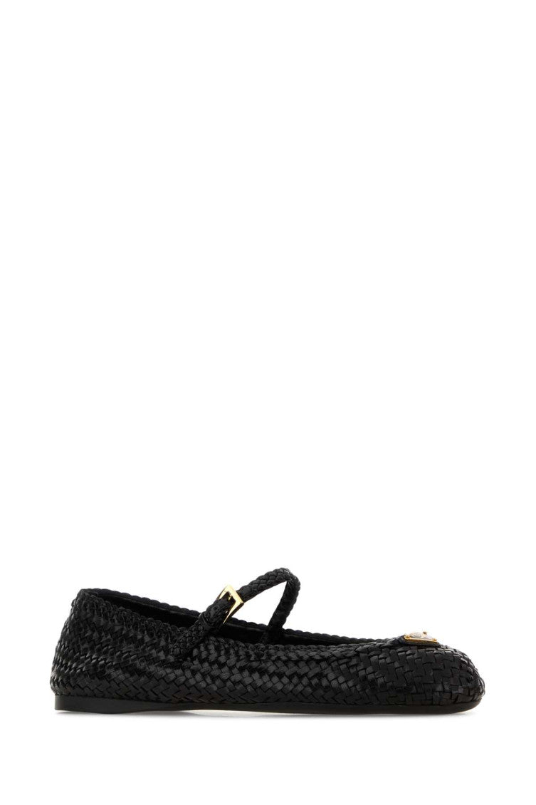 Black Leather Ballet Flats 2