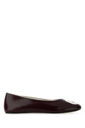 Burgundy Logo Ballet Flats 1