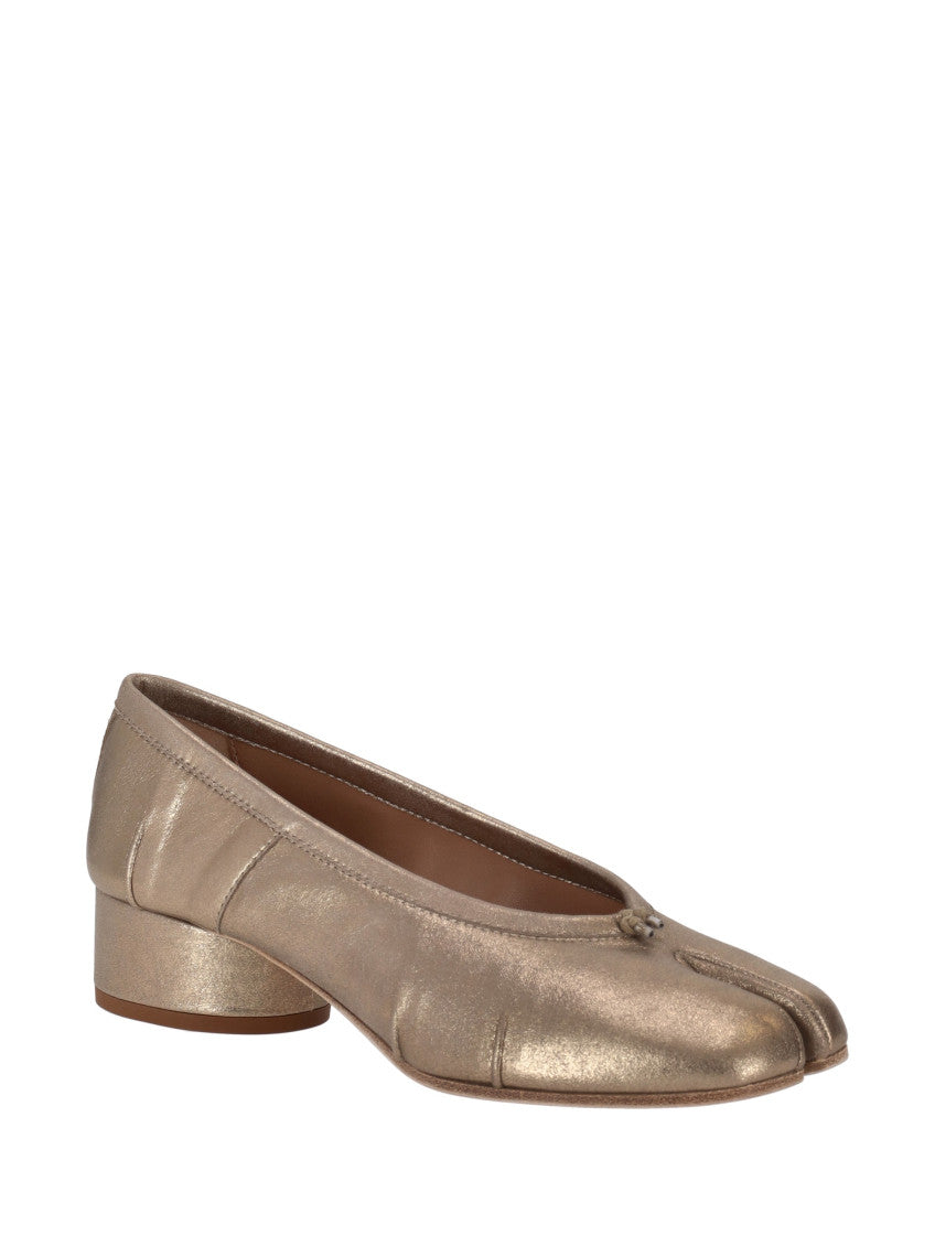 Golden Slip On Ballet Flats 2