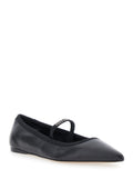 Black Leather Ballet Flats 1
