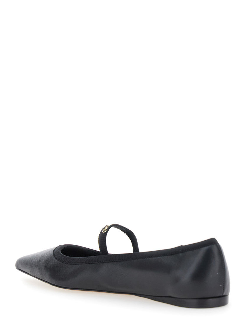 Black Leather Ballet Flats 2