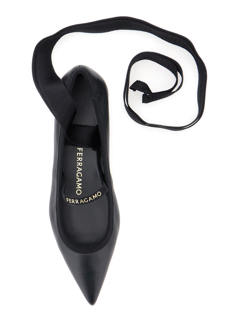 Black Leather Ballet Flats 3