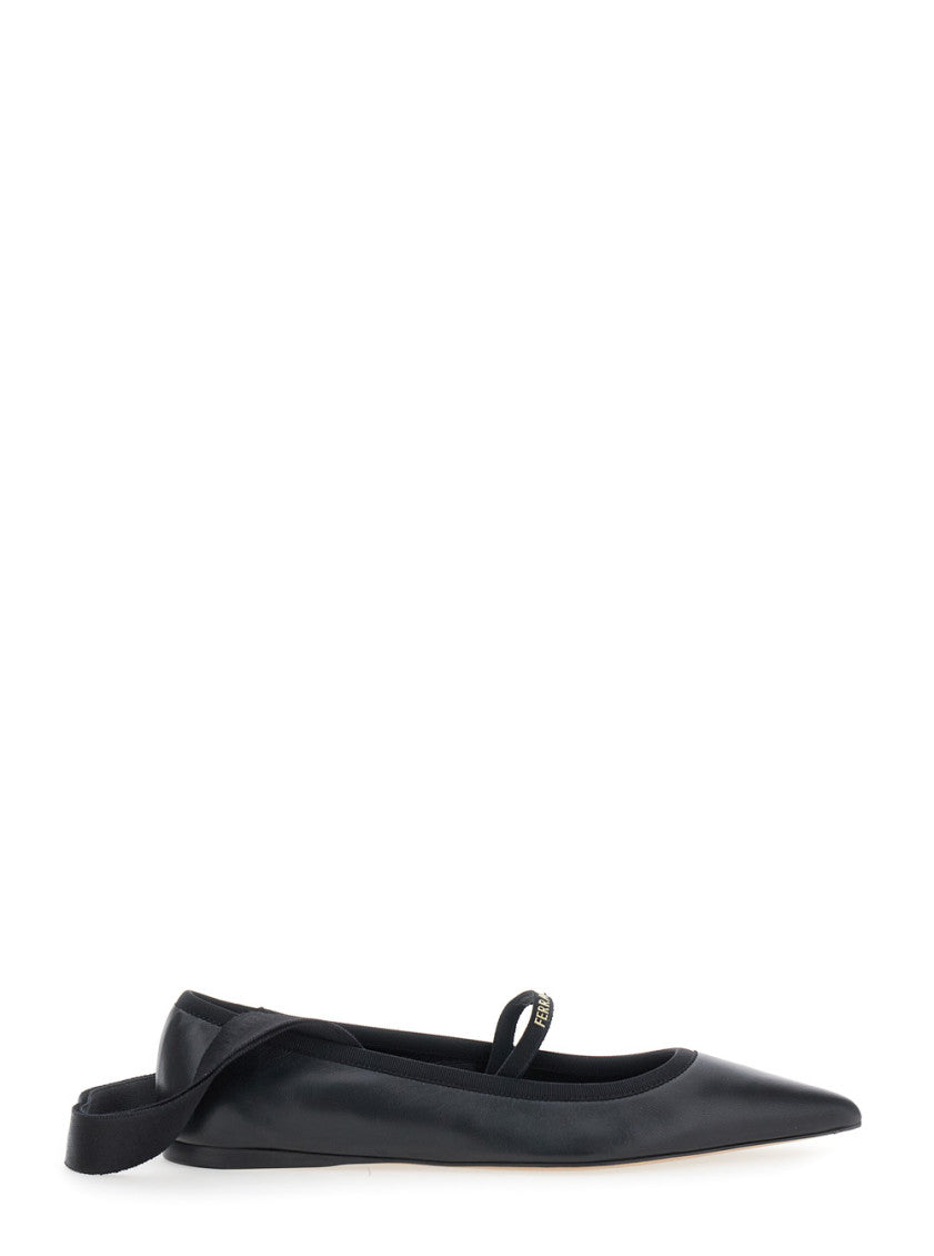 Black Leather Ballet Flats 4