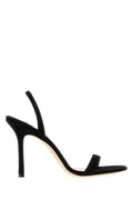 Black Solid Round Toe Heels 1