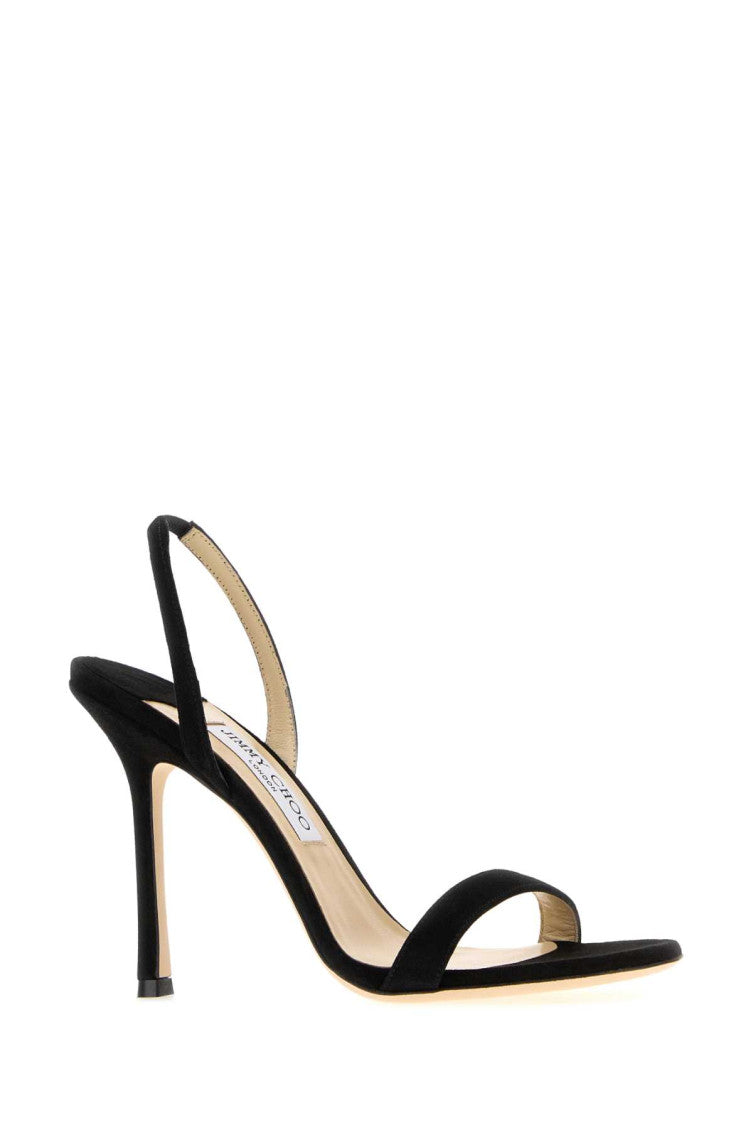 Black Solid Round Toe Heels 2