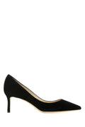 Black Solid Pointed Toe Pump 1
