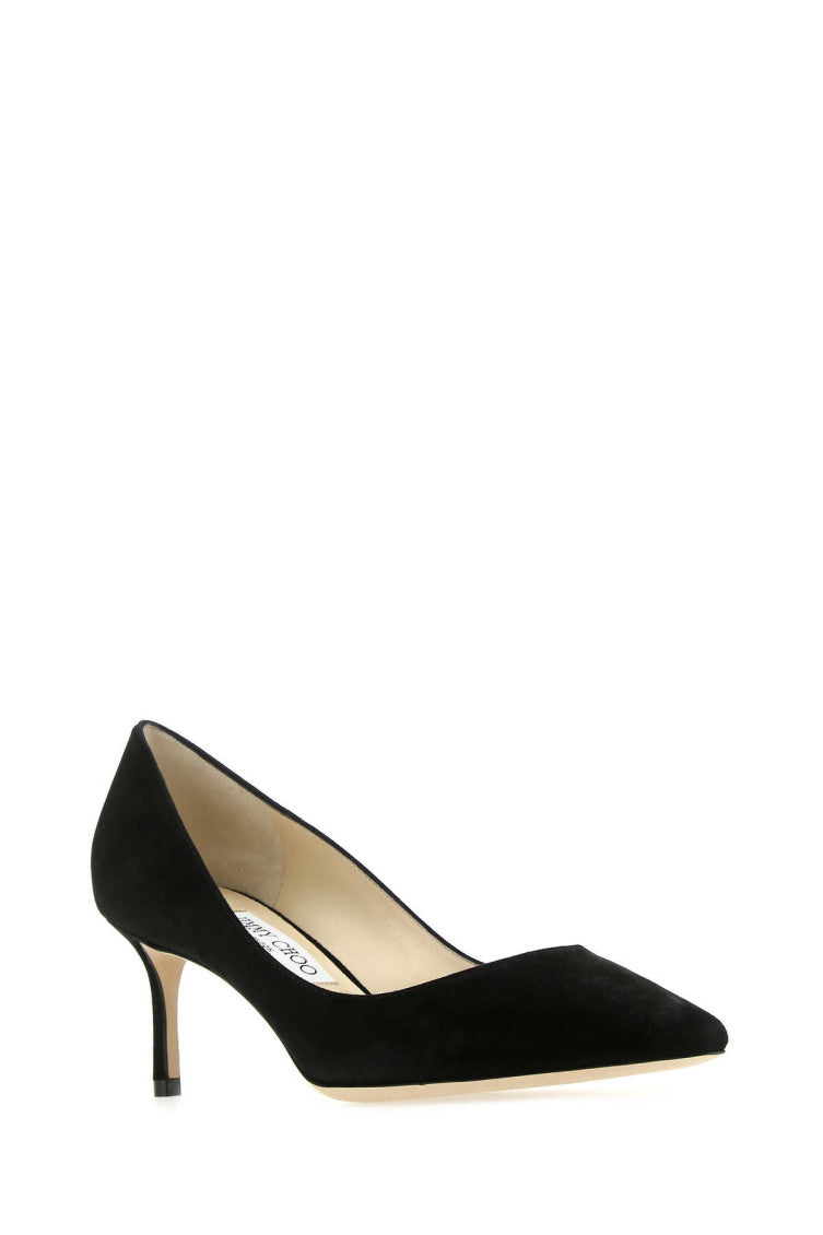 Black Solid Pointed Toe Pump 2