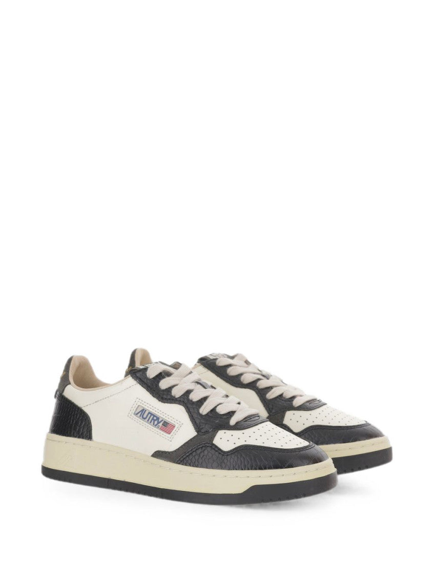 White Color Block Sneakers 2