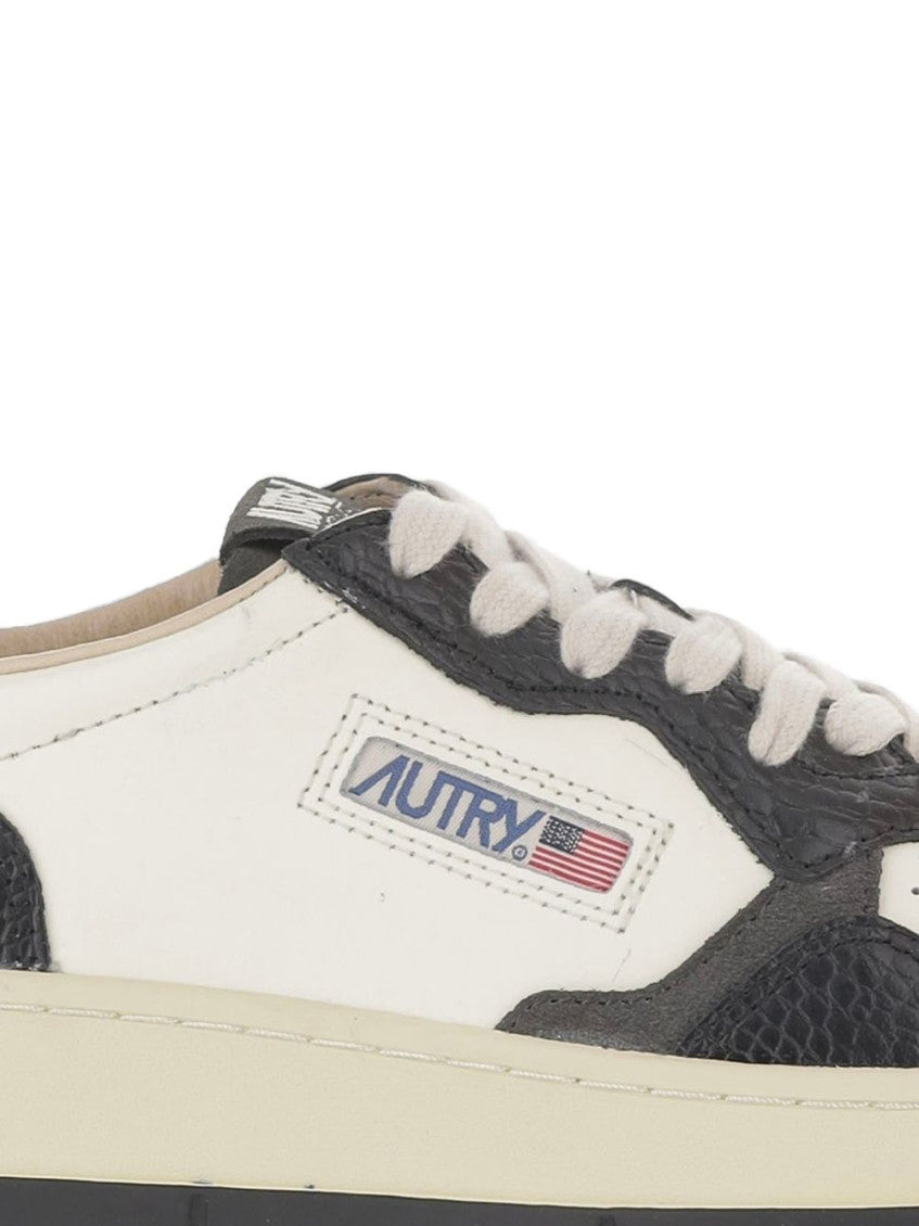 White Color Block Sneakers 3