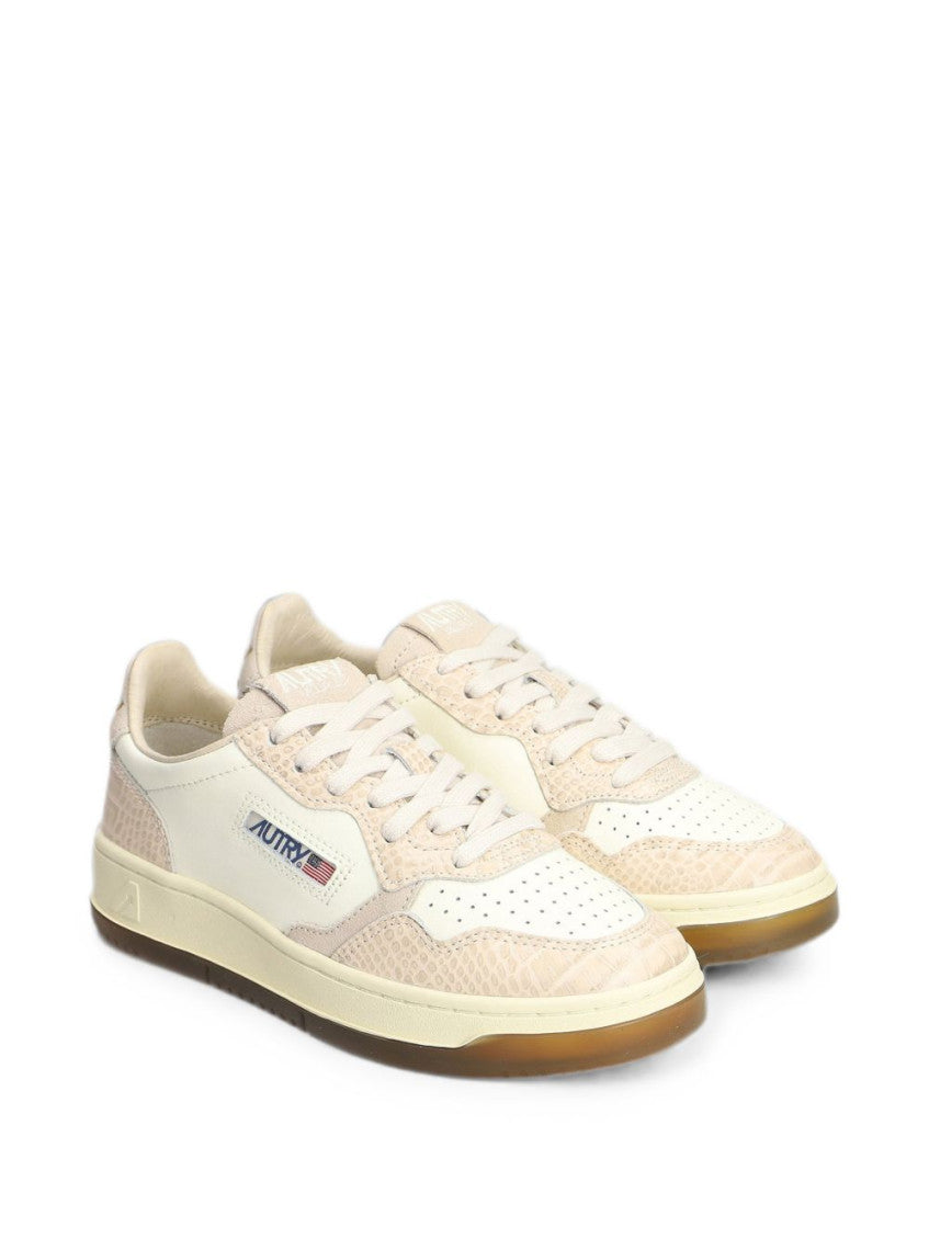 Beige Color Block Sneakers 2