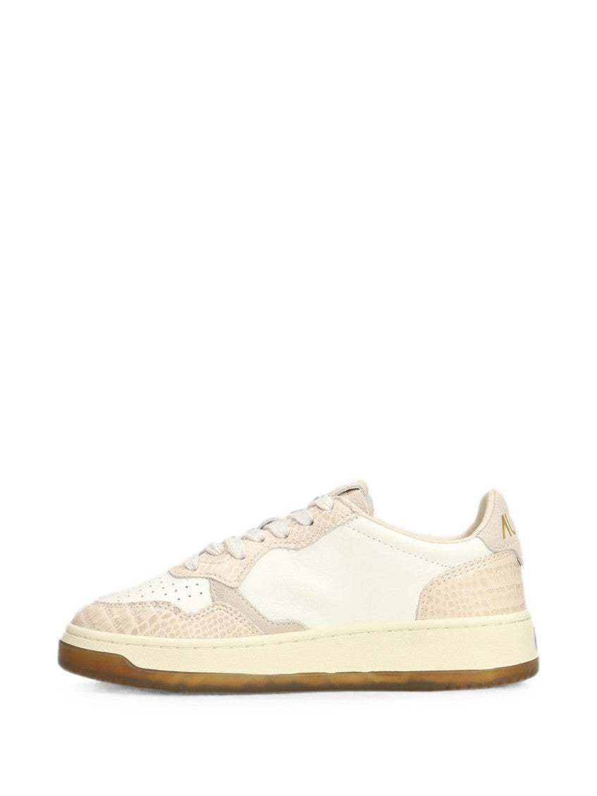 Beige Color Block Sneakers 3