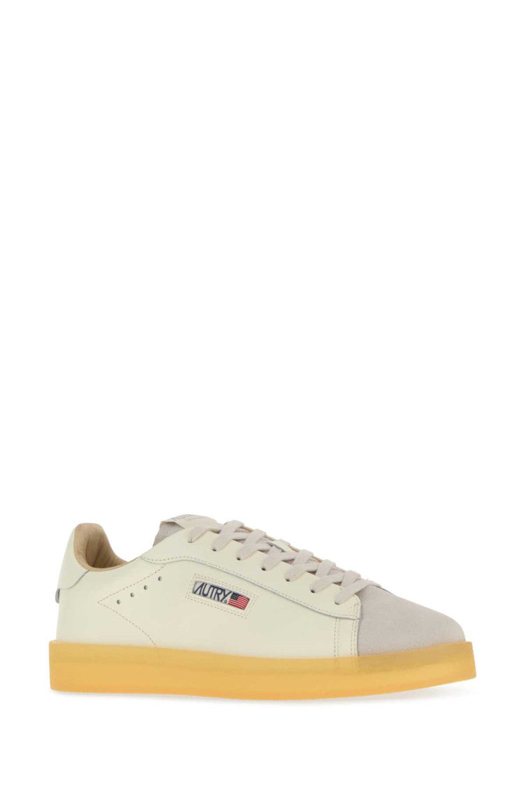 White Color Block Sneakers 2