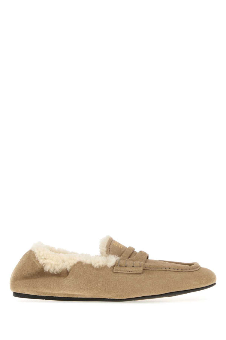 Beige Logo Loafers 1