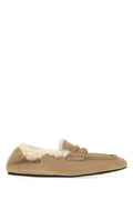 Beige Logo Loafers 1
