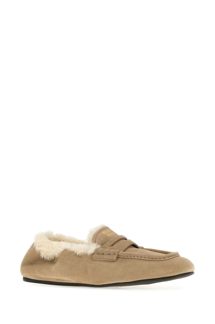 Beige Logo Loafers 2
