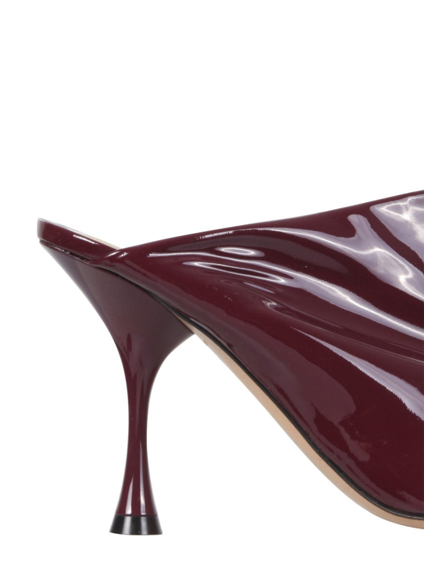 Maroon Slip On Mules 3