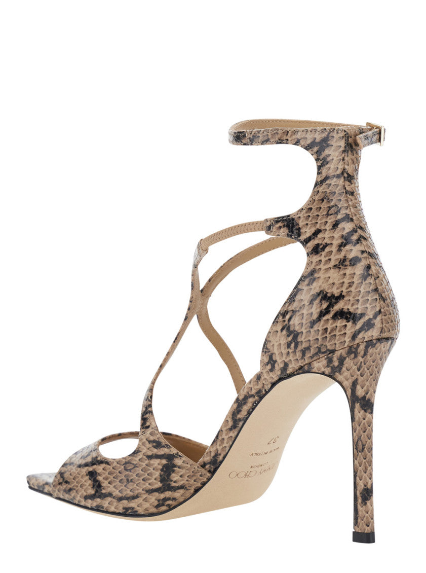 Beige Ankle Strap Heels 3