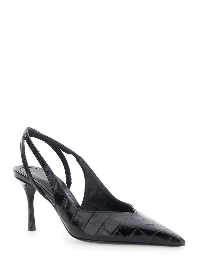 Black Slingback Pumps 1