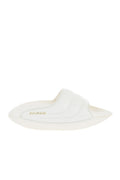 White Quilted Sandals 1