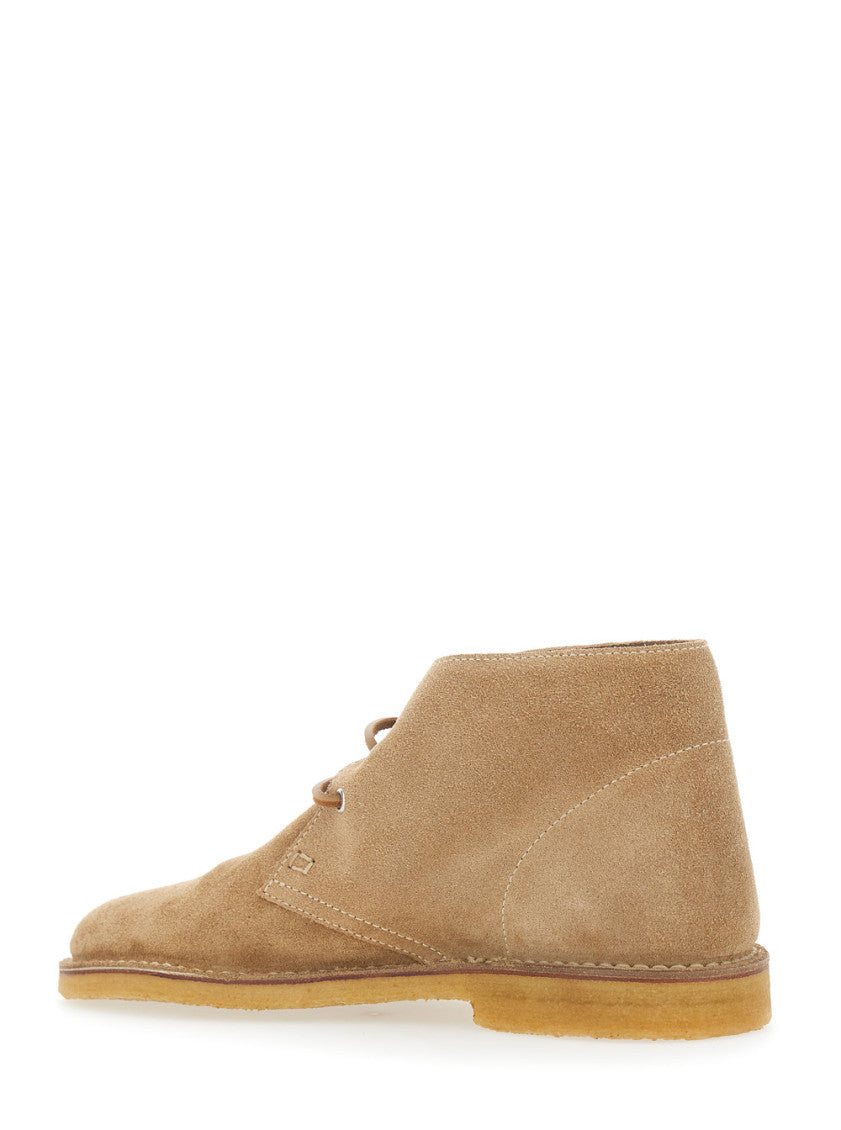 Beige Suede Oxford Boots 3