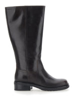 Dark Brown Leather Boots 1