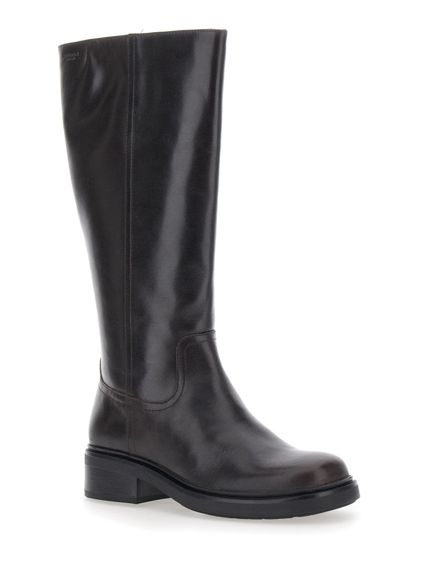 Dark Brown Leather Boots 2